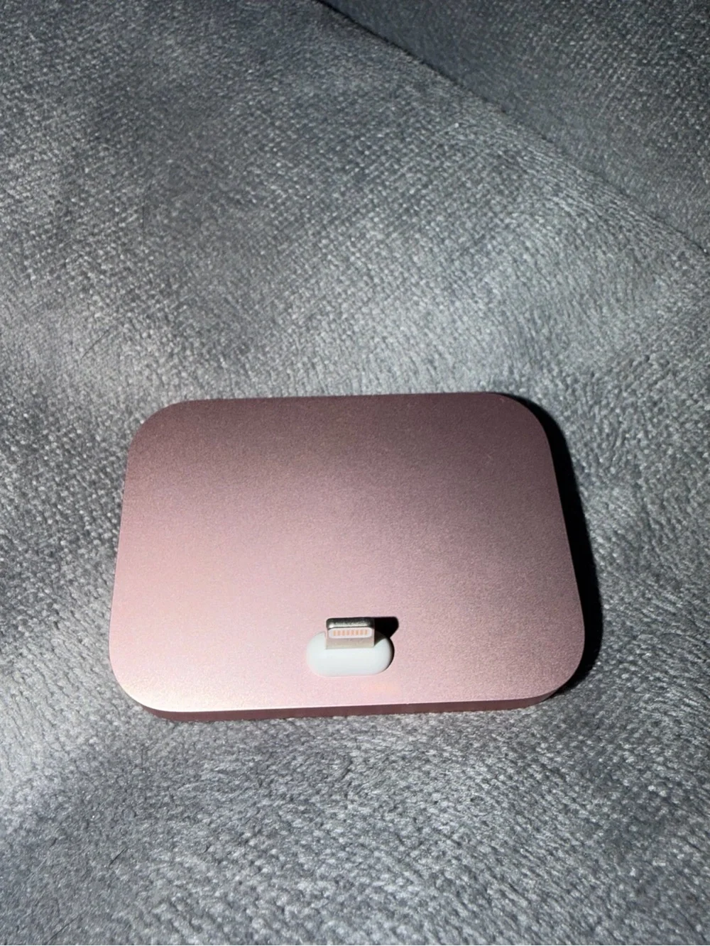 iPhone or AirPod Apple Dock Stand Rose Gold Lightning Charger Cable Included
